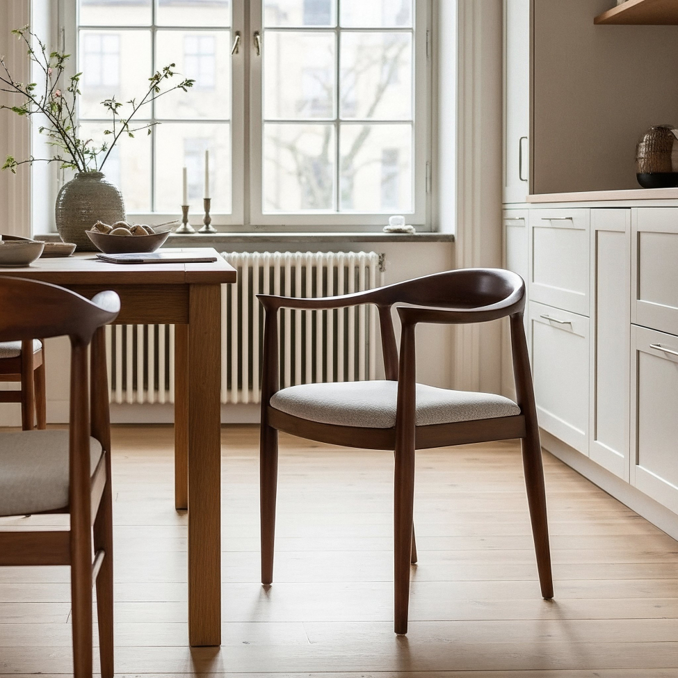 Silla 'Ask' - Nogal/Gris