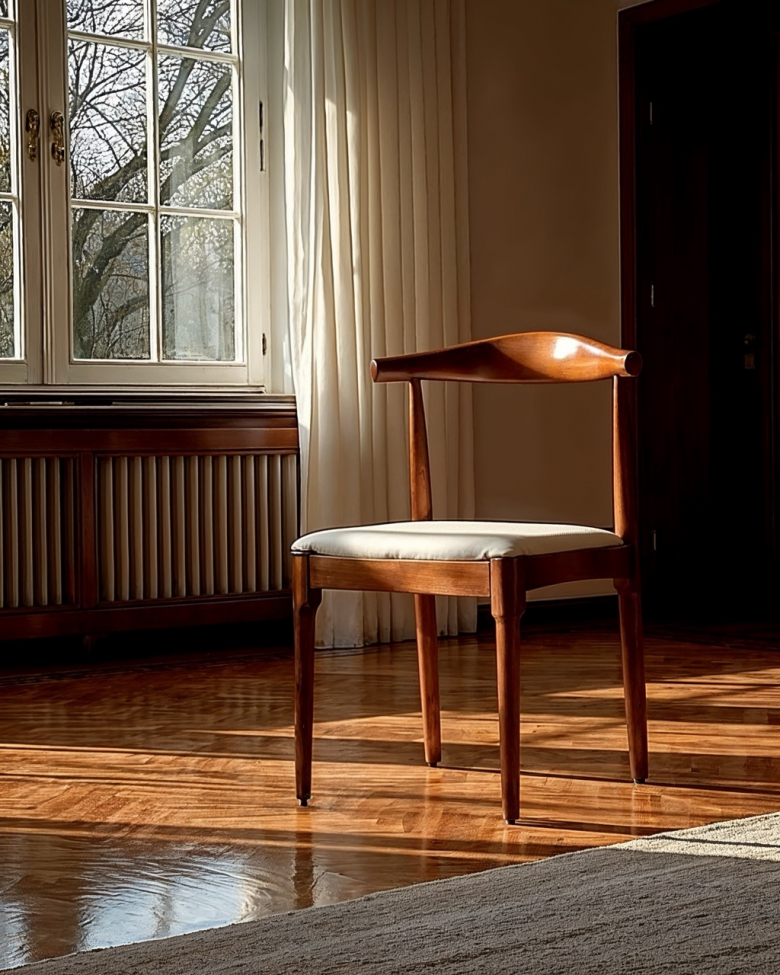 Silla 'Fager' - Nogal/Beige