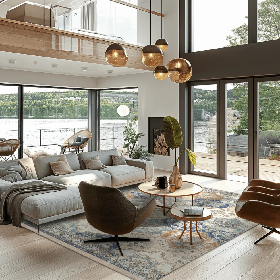 Alfombra Wilton 'Bohemia' 80x150cm - Azul/Multi