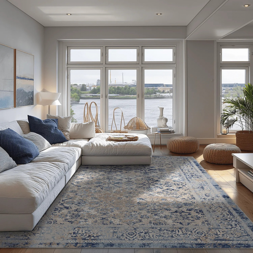 Alfombra Wilton 'Denizli' 200x280cm - Azul