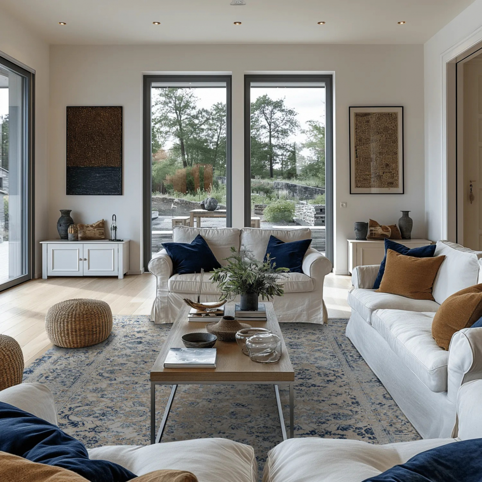 Alfombra Wilton 'Denizli' 200x280cm - Azul