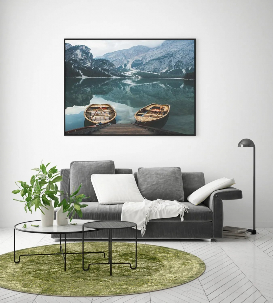 Alfombra redonda 'Denizli' 160cm - Verde