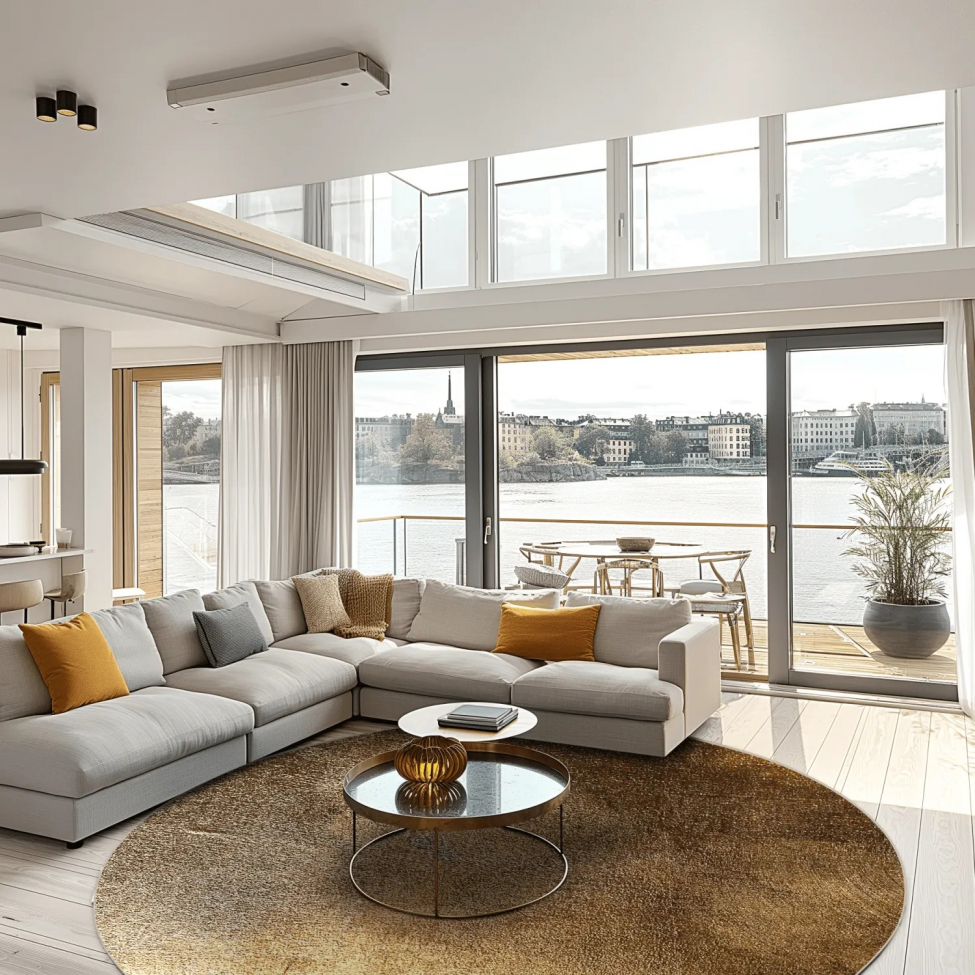 Alfombra redonda 'Oristano' 290cm - Marrón