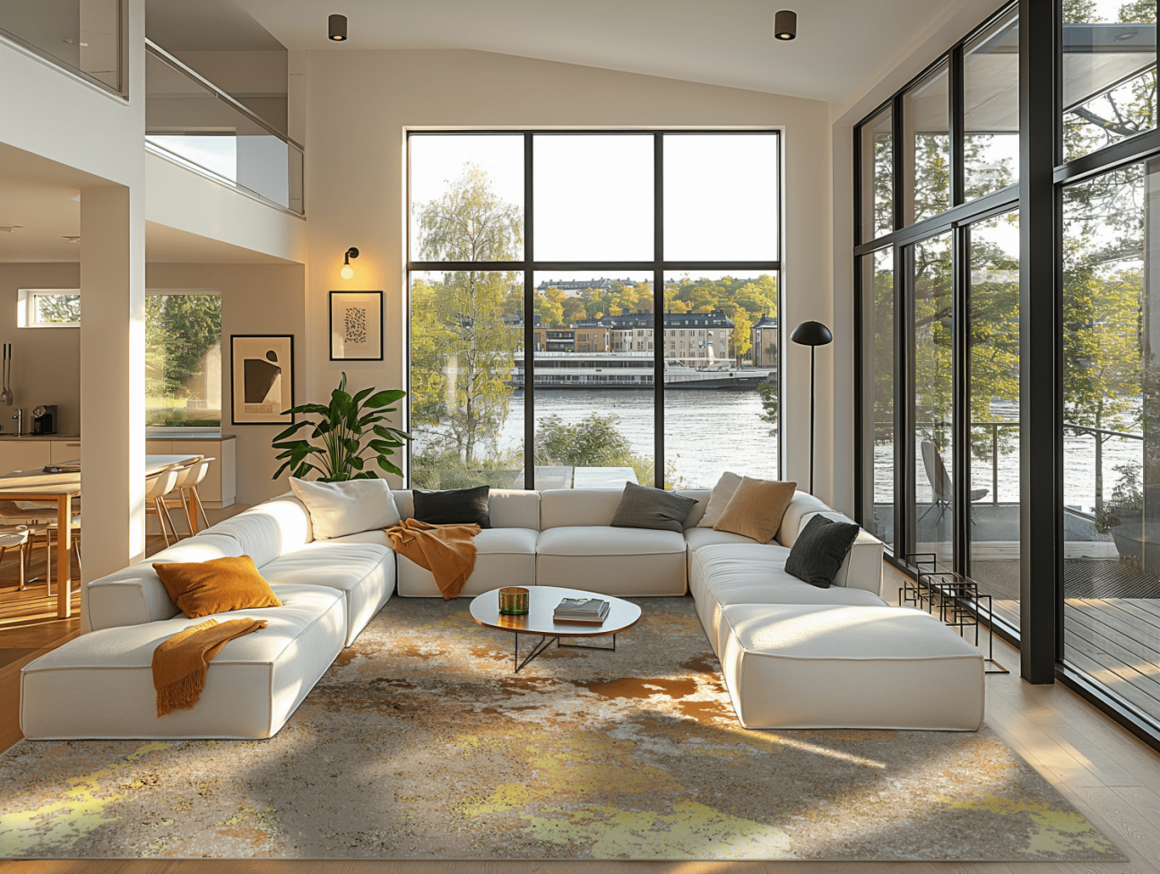 Alfombra Wilton 'Elena' 200x280cm - Beige/Oro