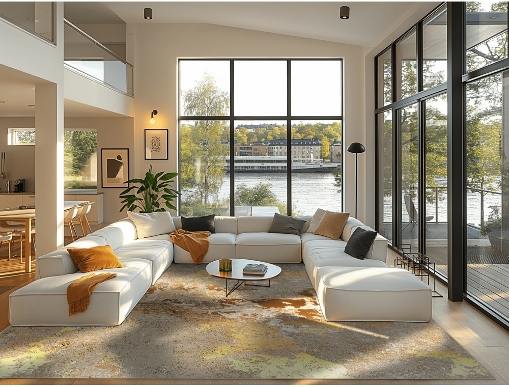 Alfombra Wilton 'Elena' 240x340cm - Beige/Oro