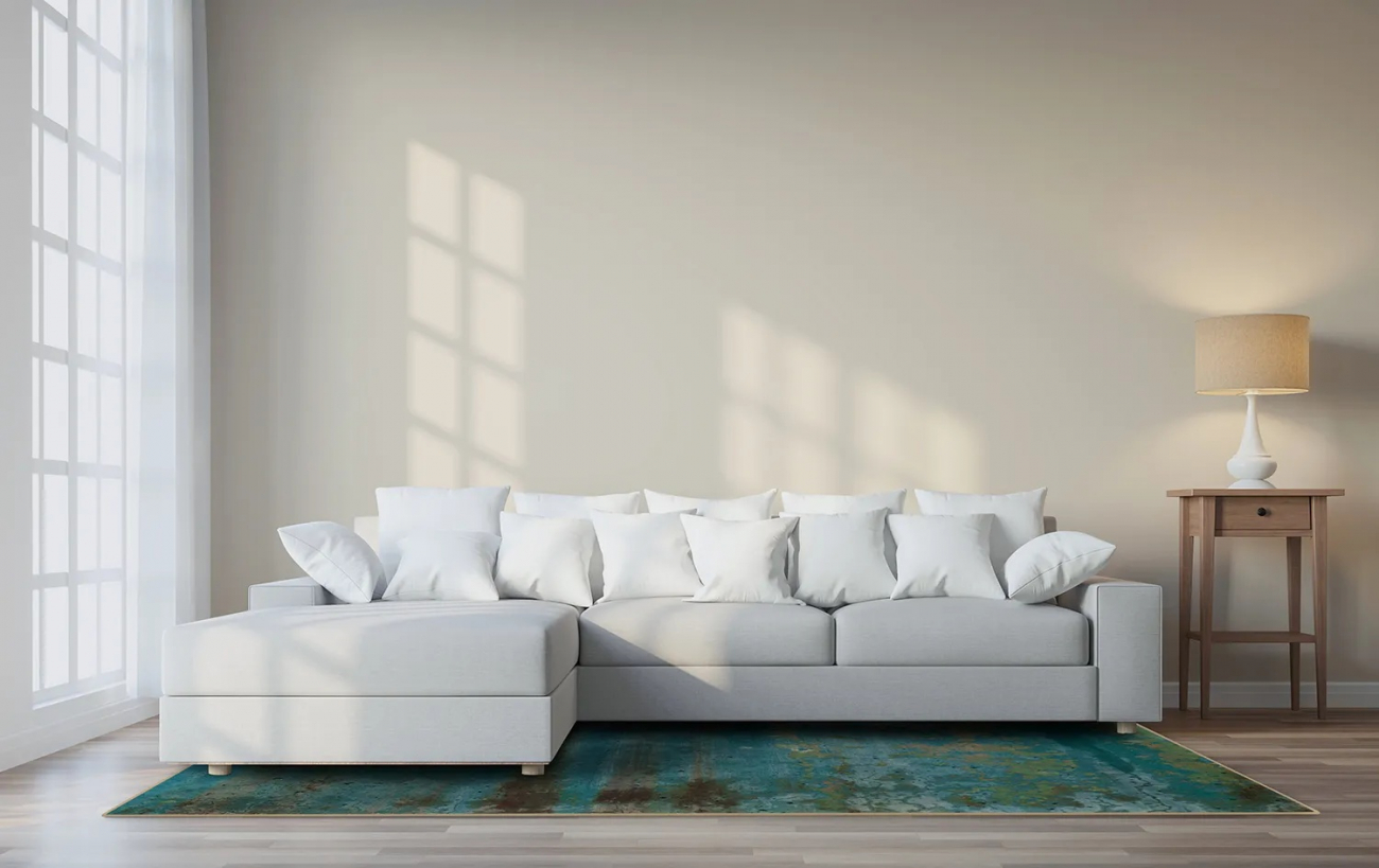 Alfombra Wilton 'Domont' 80x150cm - Turquesa