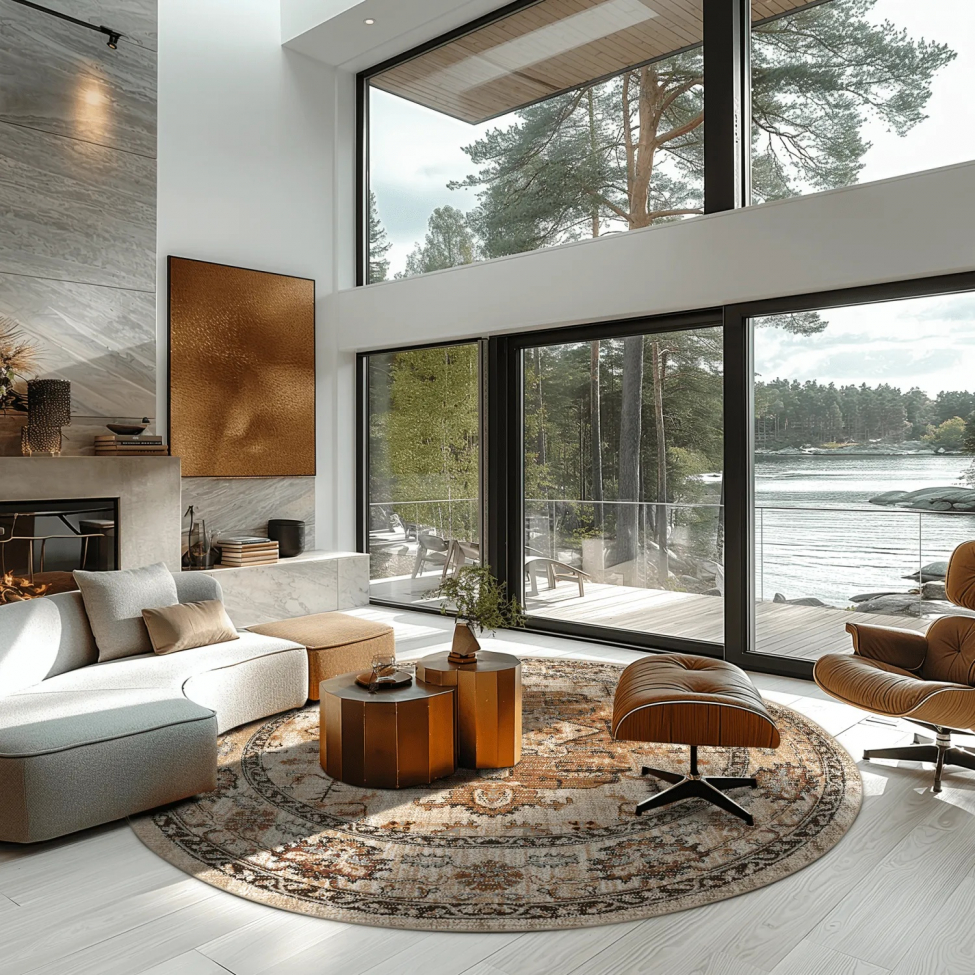 Alfombra redonda 'Siliana' 200cm - Beige