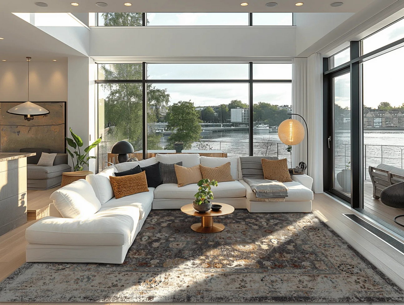 Alfombra Wilton 'Bouhjar' 240x340cm - Gris/Multi