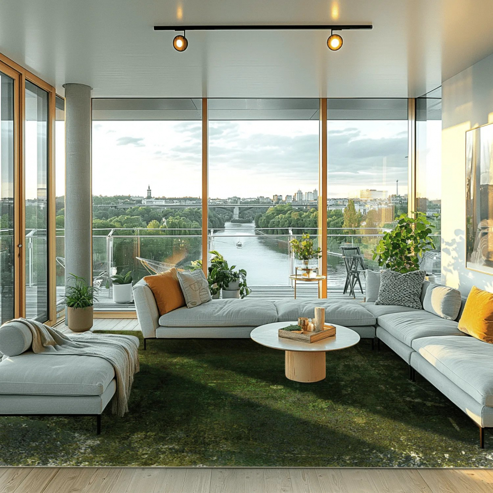 Alfombra Wilton 'Estrada' 80x250cm - Verde