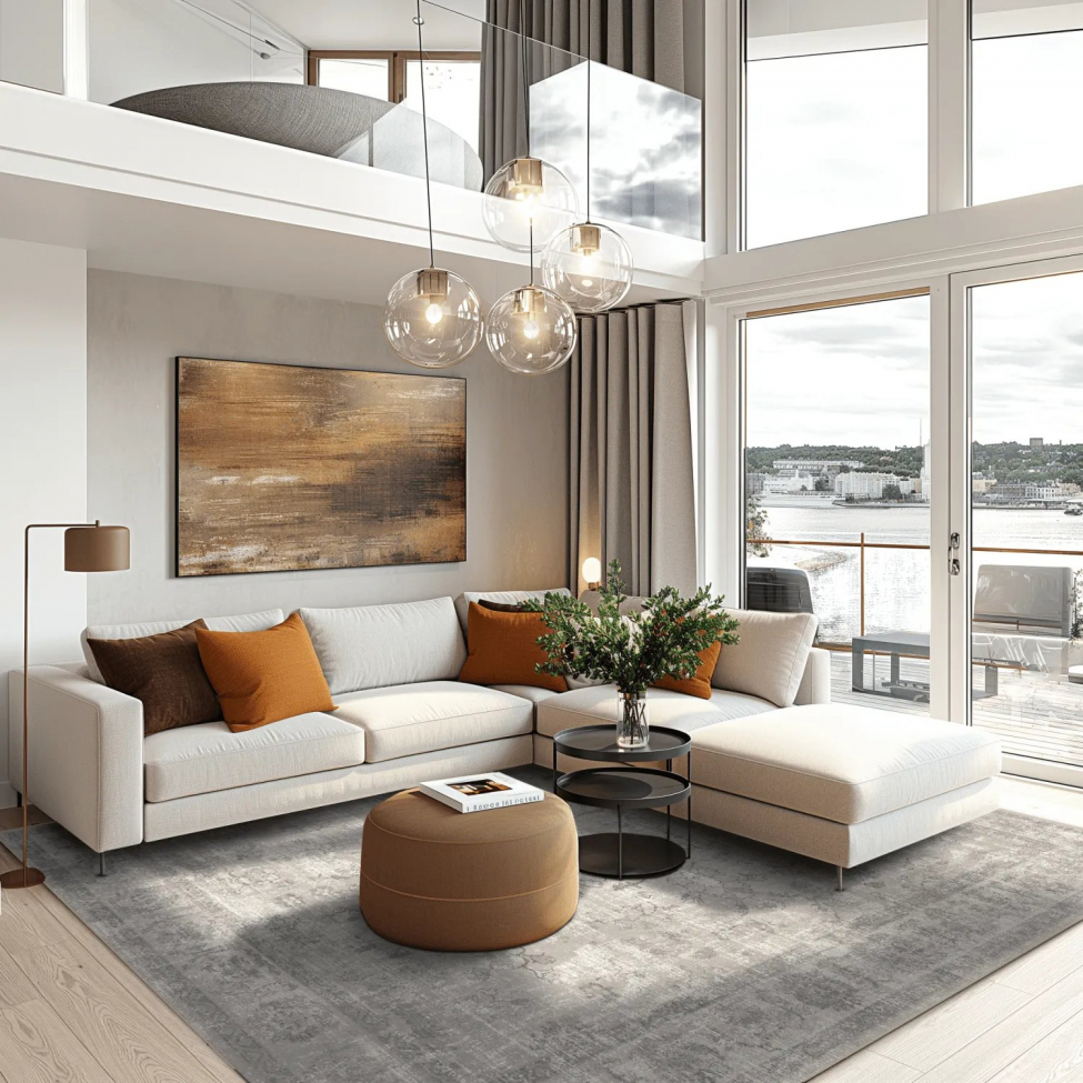 Alfombra redonda 'Gombalia' 120cm - Gris