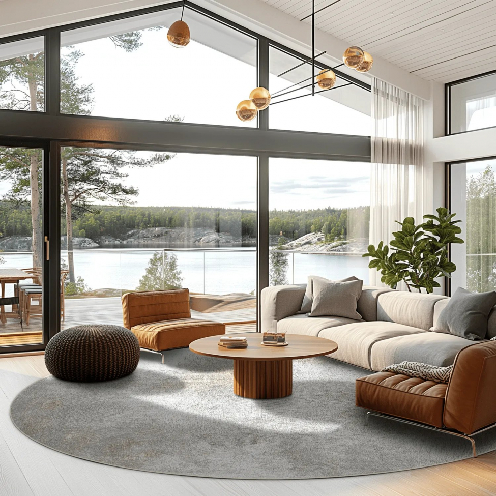 Alfombra redonda 'Malaga' 200cm - Beige