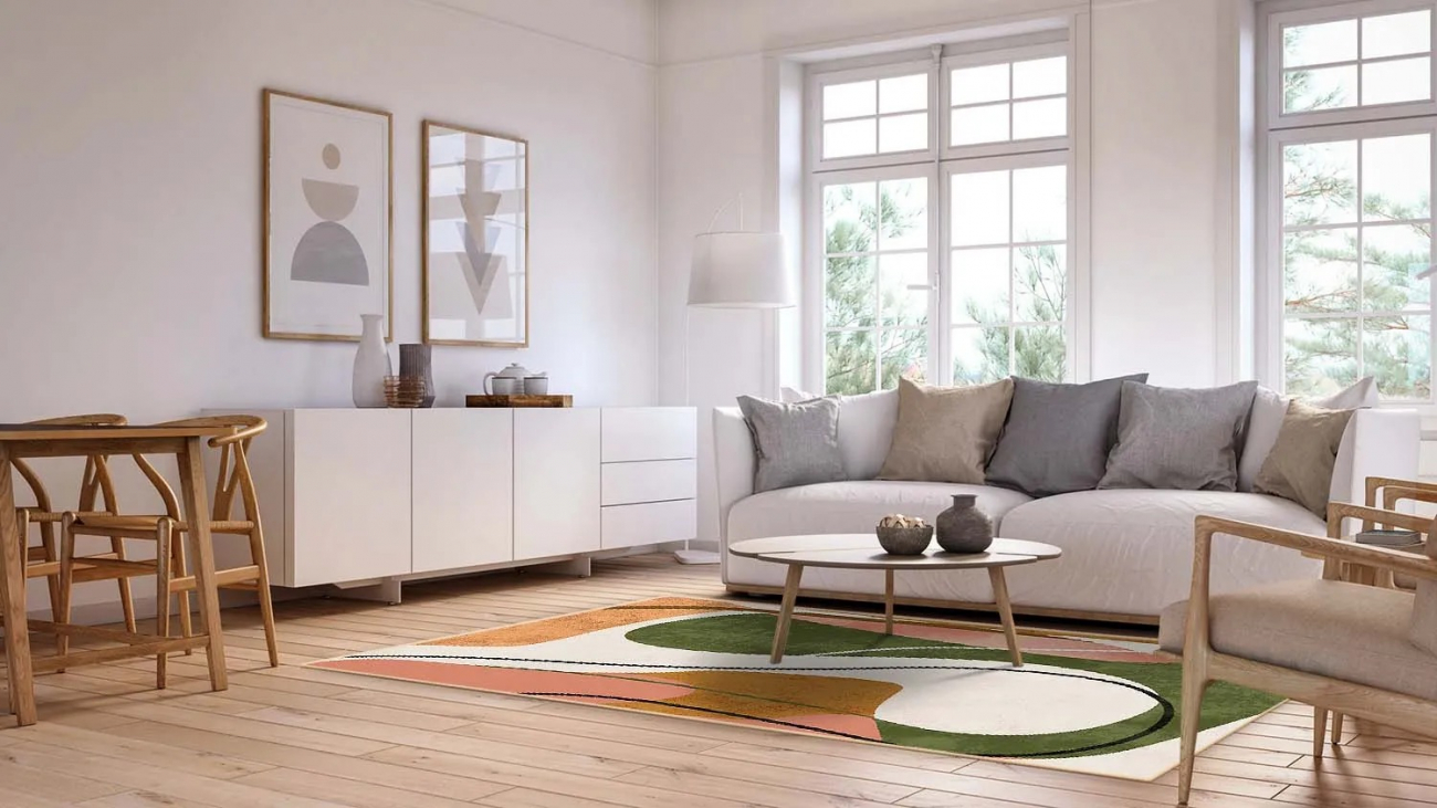 Alfombra Wilton 'Cressida' 240x340cm - Verde/Multi