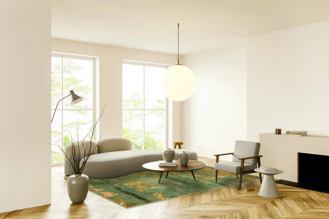 Alfombra Wilton 'Domont' 80x150cm - Verde