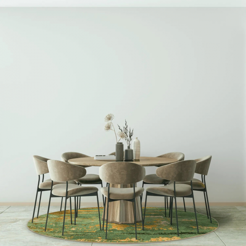 Alfombra redonda 'Domont' 240cm - Verde