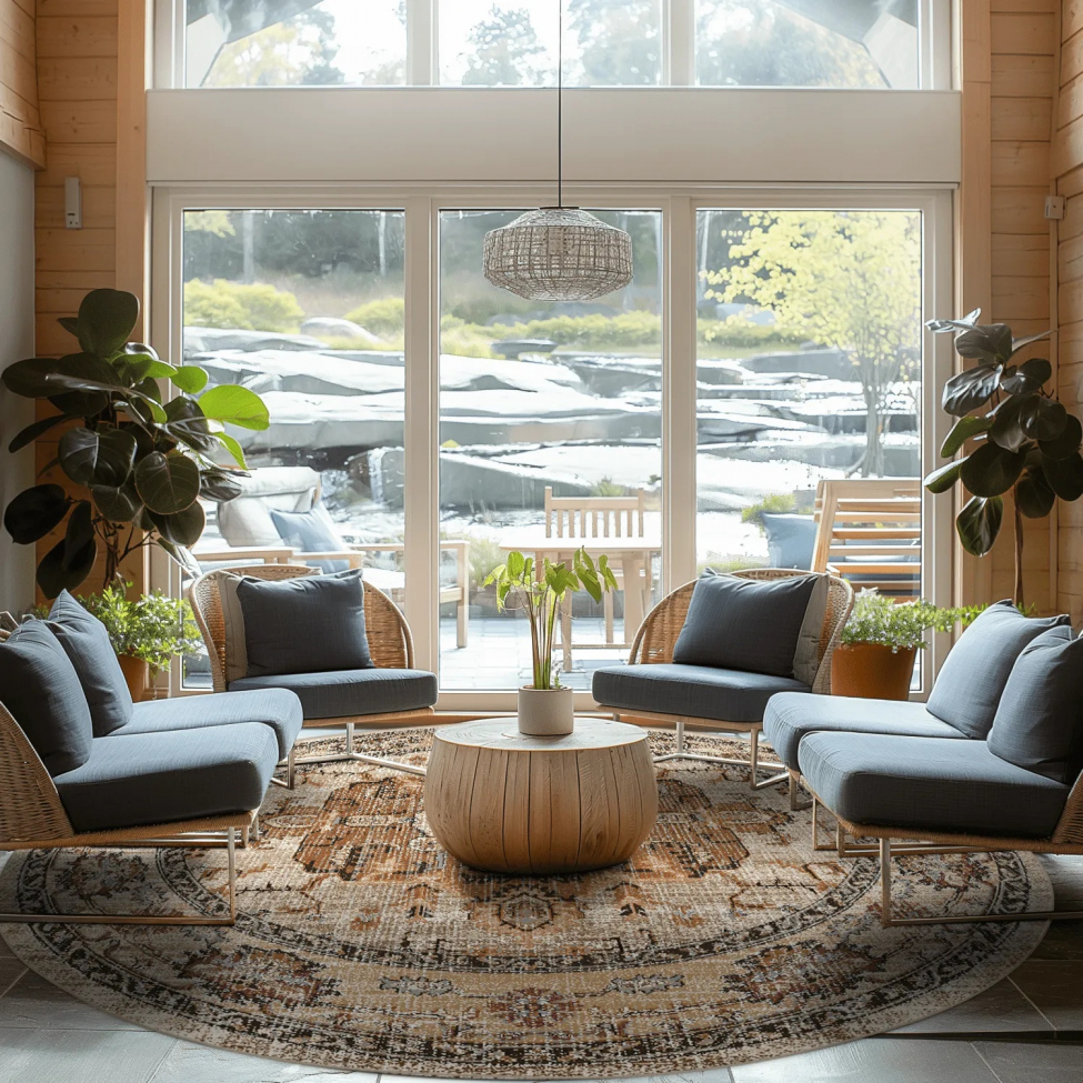 Alfombra redonda 'Siliana' 240cm - Beige