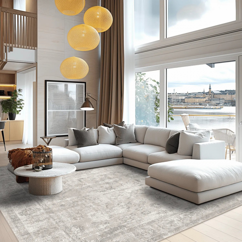 Alfombra Wilton 'Gombalia' 80x150cm - Gris