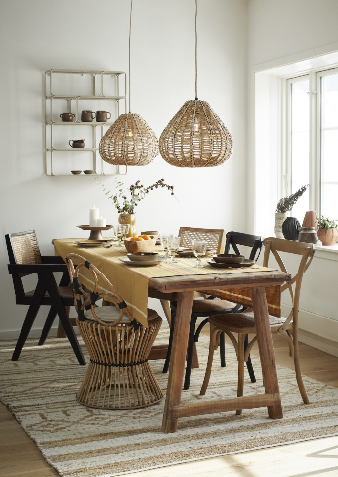 Silla 'Rattan' - Negro