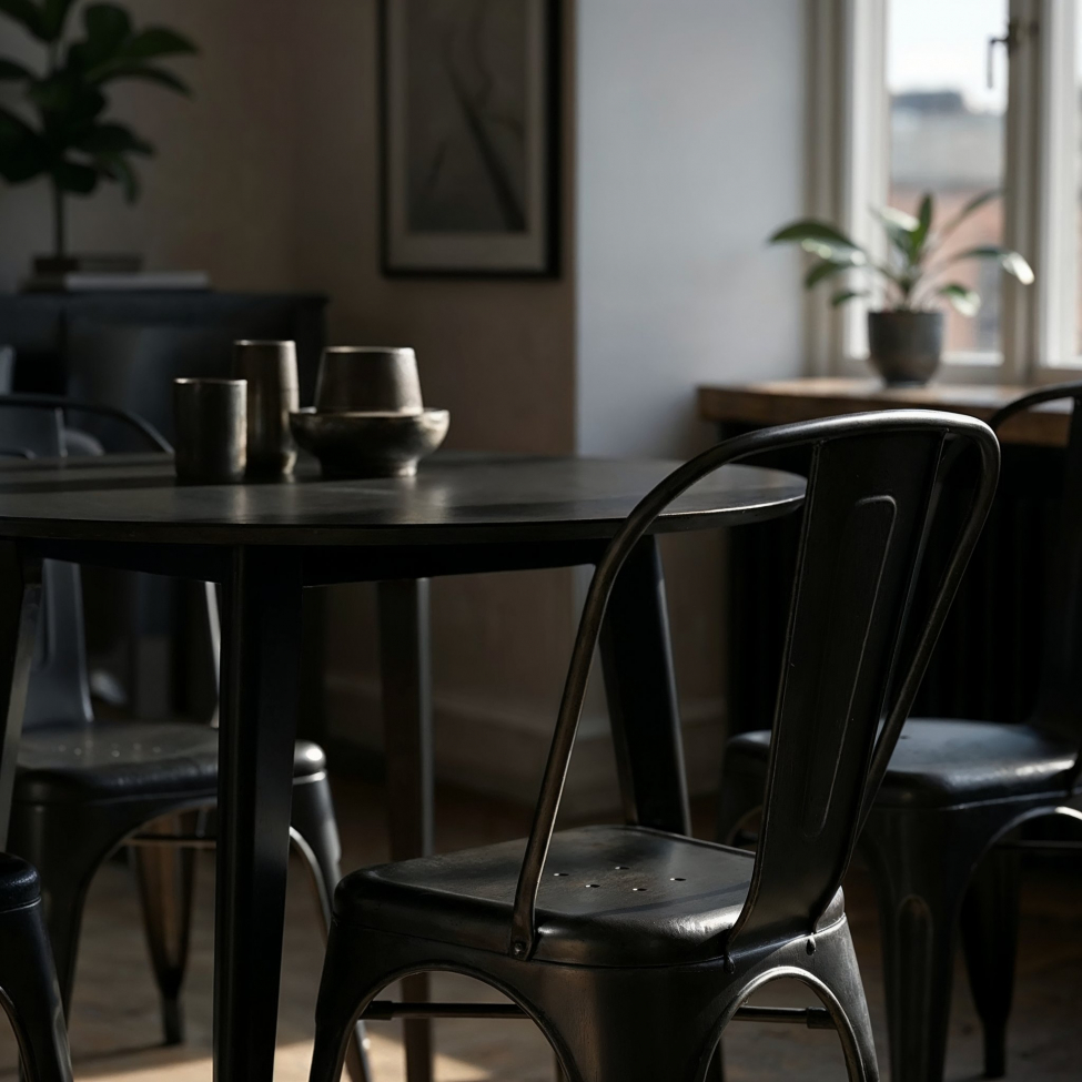 Silla 'Montmartre' - Negro/Patina