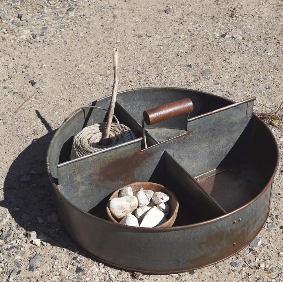 Caja vintage con asa 'Agustin' - Hierro/Patina