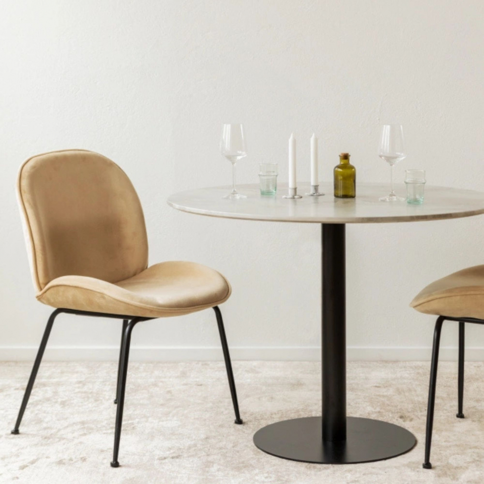 Grupo de comedor 'Marbelous Lux' - 1 Mesa &Oslash;100 & 4 Sillas