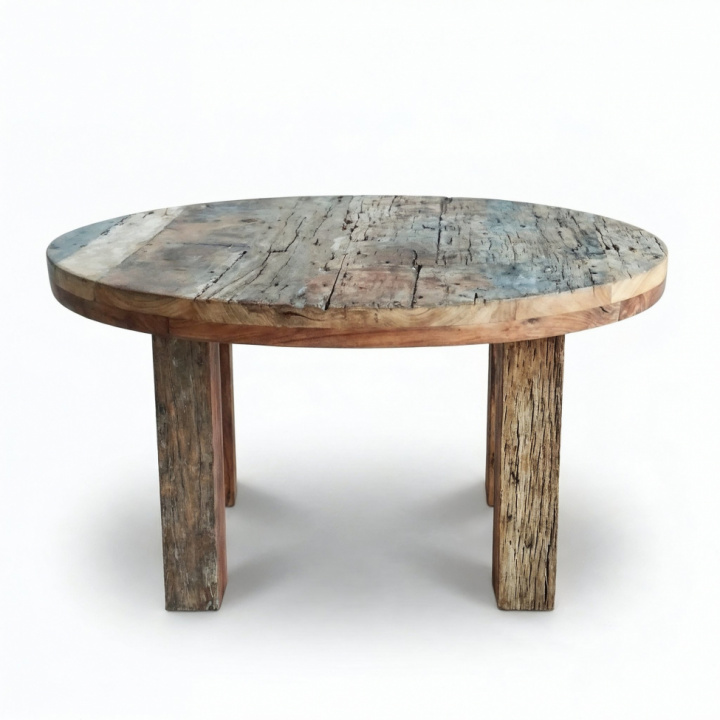 Mesa de centro \'Birka\' Redonda 85x85cm - Vintage en el grupo Vintage / Mesas Vintage / Mesas de Centro Vintage con Reforma (019-natural)