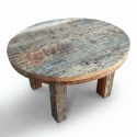 Mesa de centro \'Birka\' Redonda 85x85cm - Vintage