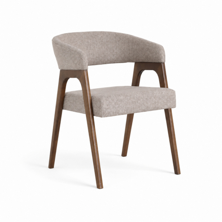 Silla \'Alba\' - Nogal/Greige en el grupo Muebles / Muebles para sentarse / Sillas con Reforma (071-walnut-beige)
