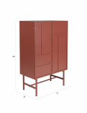 Armario \'Davis\' - Rojo