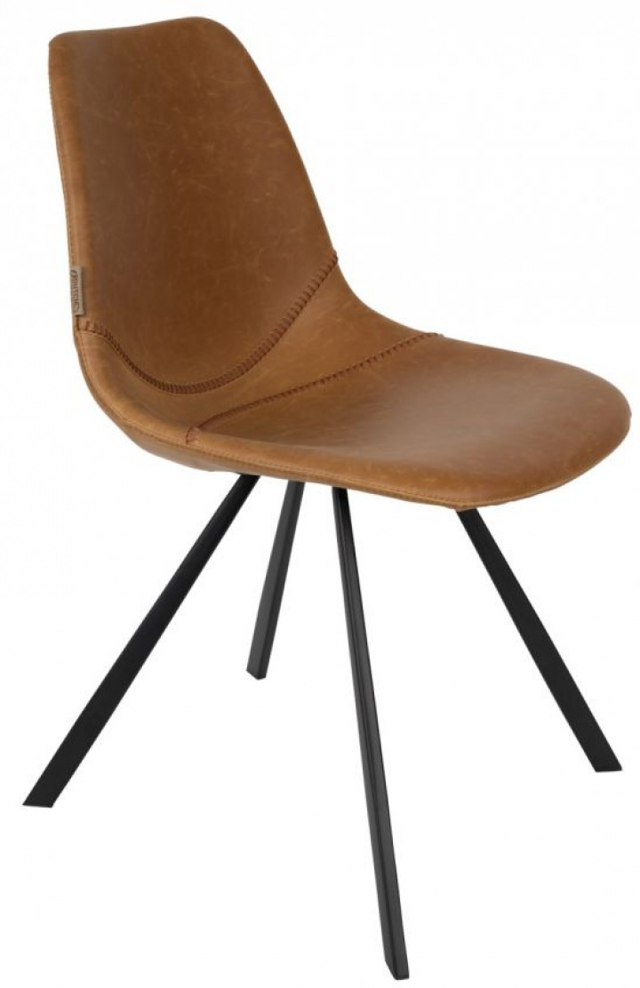 Silla \'Franky\' - Coñac/Acero en el grupo Muebles / Muebles para sentarse / Sillas con Reforma (1100281)