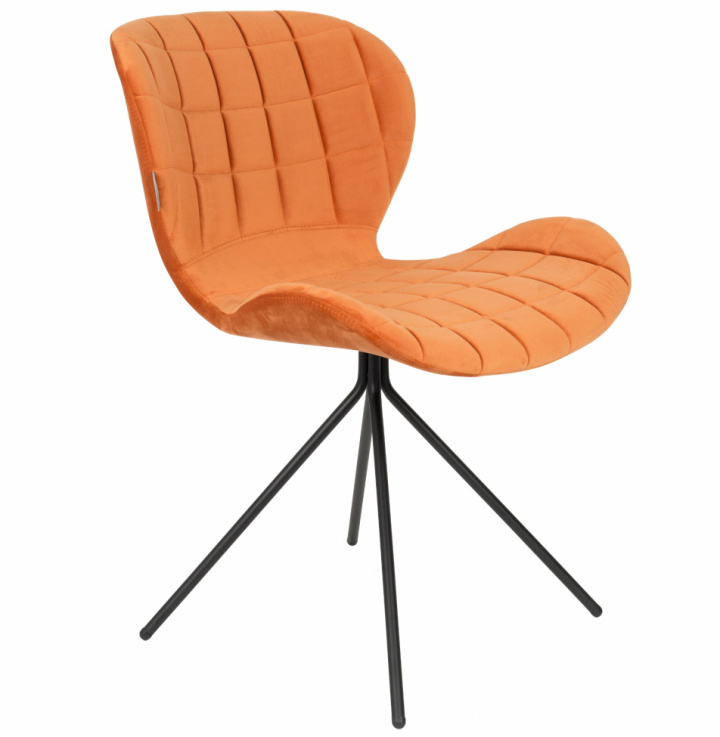 Silla \'Omg\' - Terciopelo/Naranja en el grupo Habitaciones / Cocina con Reforma (1100367)