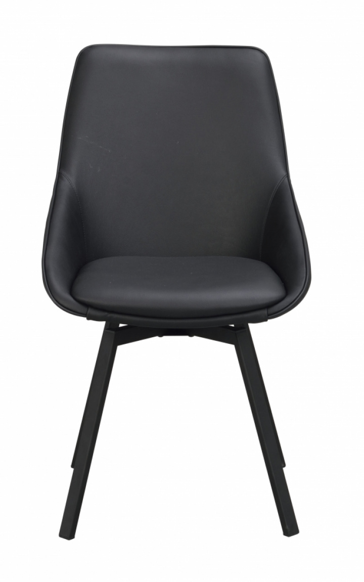 Silla \'Alison\' de cuero - Negro en el grupo Muebles / Muebles para sentarse / Sillas con Reforma (118133)