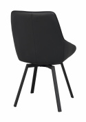 Silla \'Alison\' de cuero - Negro