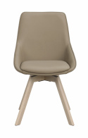 Silla \'Alison\' Cuero - Beige/blanco pigmentado