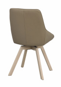 Silla \'Alison\' Cuero - Beige/blanco pigmentado