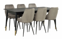 Mesa de comedor \'Fenwood\' - Negro 180x90cm