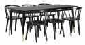 Mesa de comedor \'Fenwood\' - Negro 180x90cm