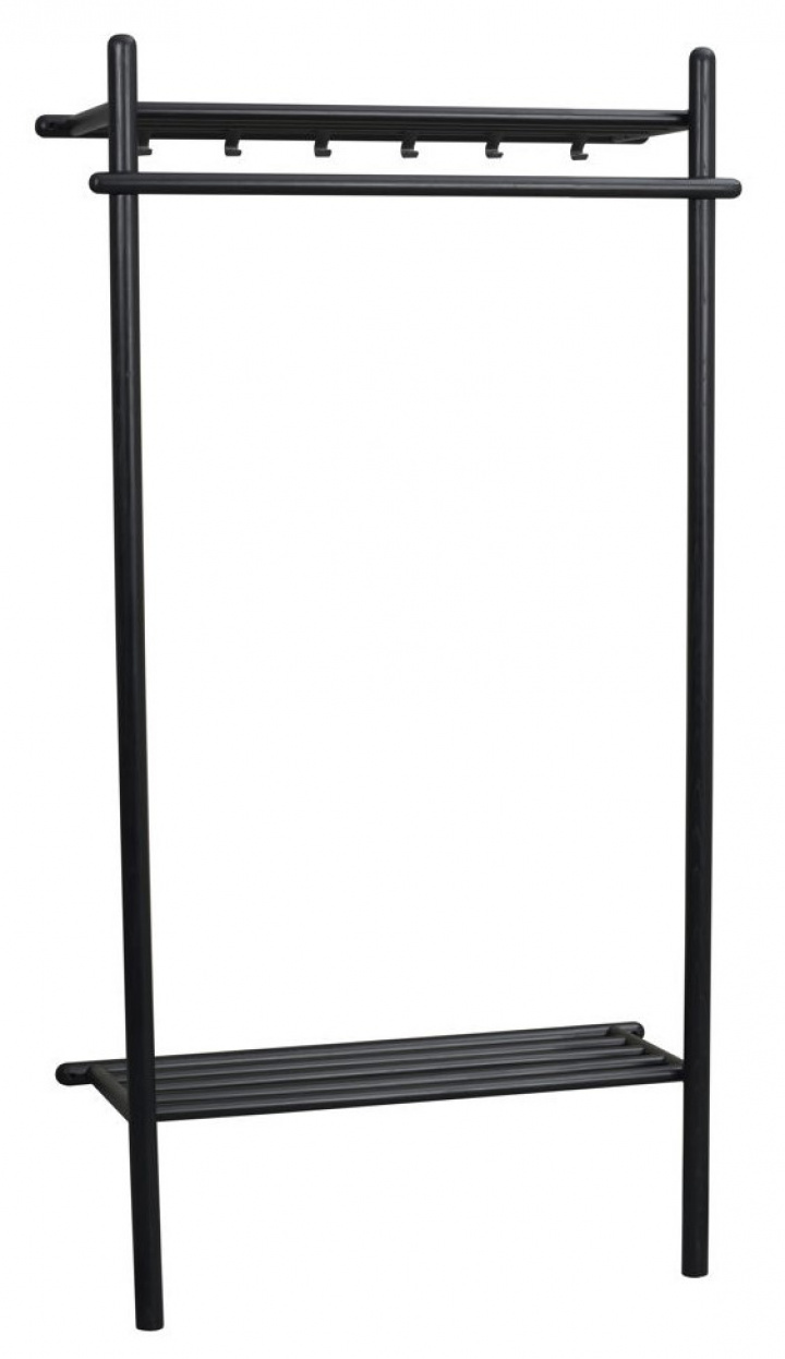 Perchero \'Milford\' - Negro en el grupo Muebles / Estantes y almacenamiento / Percheros y zapateros con Reforma (119545)