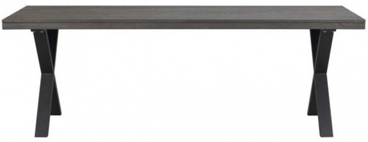 Mesa \'Brooklyn\' 220x95cm - Marrón oscuro/Pata en X en el grupo Muebles / Mesas / Mesa de comedor con Reforma (119824)