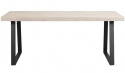 Mesa de comedor \'Brooklyn\' 170x95cm - Pigmentada blanca/Negra U-pata