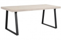 Mesa de comedor \'Brooklyn\' 170x95cm - Pigmentada blanca/Negra U-pata