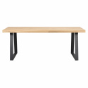 Mesa de comedor \'Brooklyn\' 170x95cm - Natural/Negro