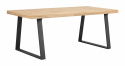 Mesa de comedor \'Brooklyn\' 170x95cm - Natural/Negro