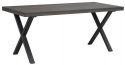Mesa de comedor \'Brooklyn\' 170x95cm - Marrón oscuro/X-pata