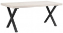 Mesa de comedor \'Brooklyn\' 170x95cm - Pigmentada blanca/Negra X-pata