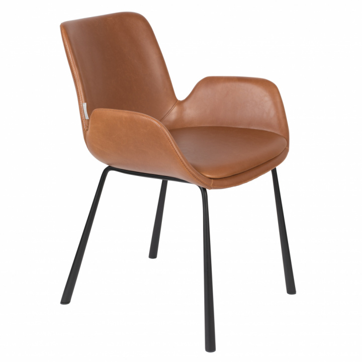 Silla \'Brit\' - Cuero/Marrón en el grupo Muebles / Muebles para sentarse / Sillas con Reforma (1200213)