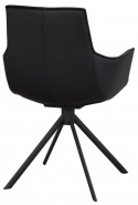 Silla de brazos \'Lowell\' Giratoria - Negra
