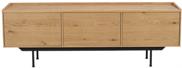 Mueble de TV \'Brewerton\' - Roble/Negro en el grupo Muebles / Estantes y almacenamiento / Mesas de TV con Reforma (120702)