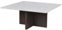 Mesa de centro \'Brooksville\' 90x90cm - Blanco/Marrón
