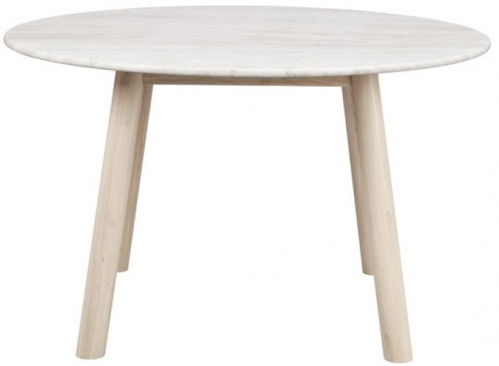 Mesa de comedor \'Taransay\' Redonda 125cm - Beige/Blanco pigmentado en el grupo Muebles con Reforma (120830)