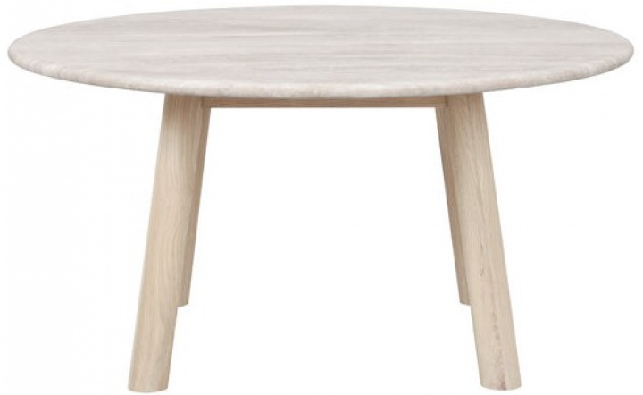 Mesa de centro \'Taransay\' Redonda 90cm - Beige/Blanco pigmentado en el grupo Muebles / Mesas / Mesa de café con Reforma (120844)
